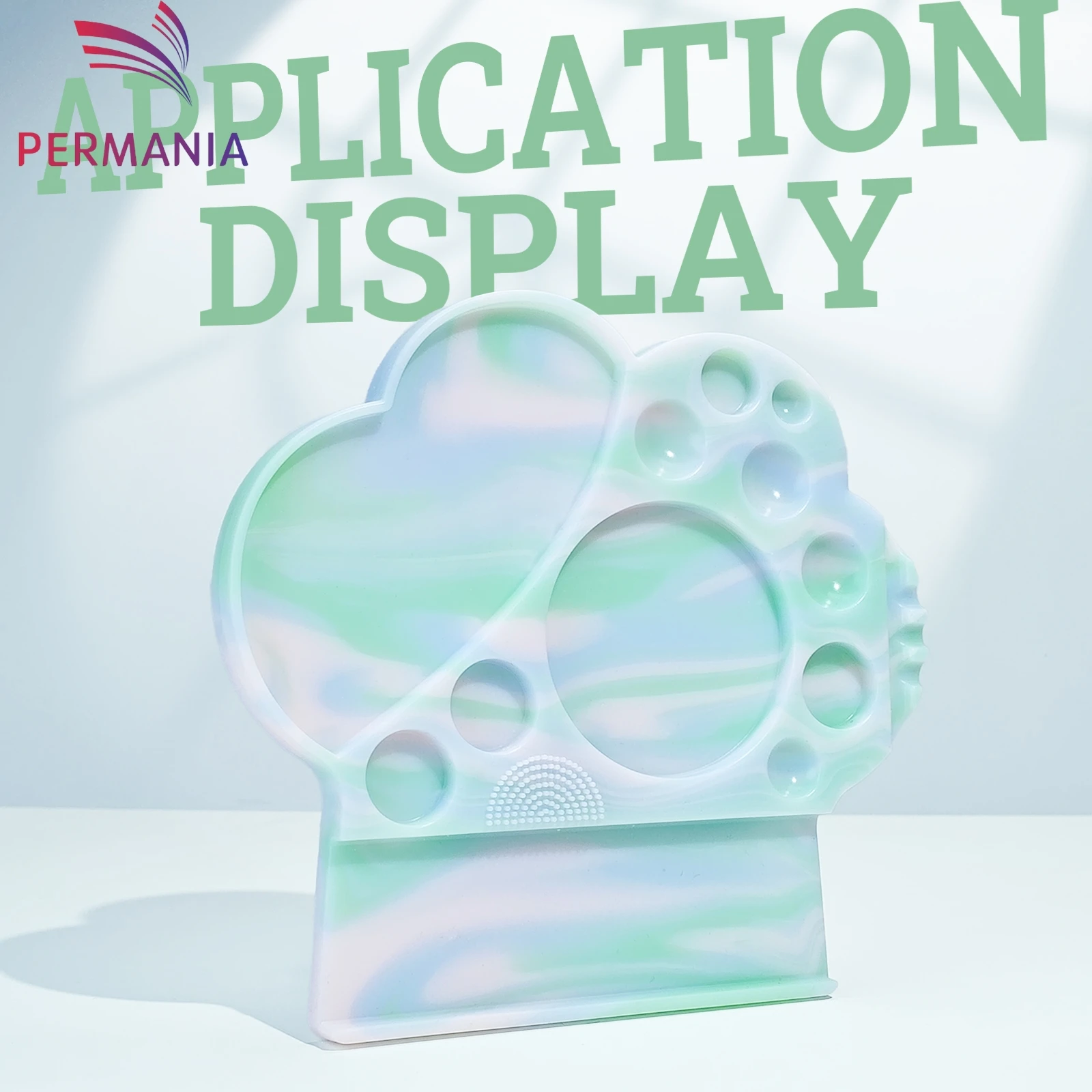 페르마니아 뉴 1개 대형 실리콘 팔레트 14가지 기능 트레이 속눈썹 리프트 및 틴트 눈썹 라미네이션 속눈썹 펌 패드 메이크업 도구