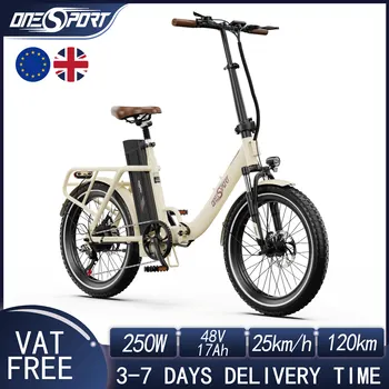 ONESPORT OT16-2 Bici elettrica pieghevole Motore da 250 W Batteria 48V17Ah Bicicletta elettrica 20 "Pneumatico 25 km/h Velocità massima Viaggio in città EBike