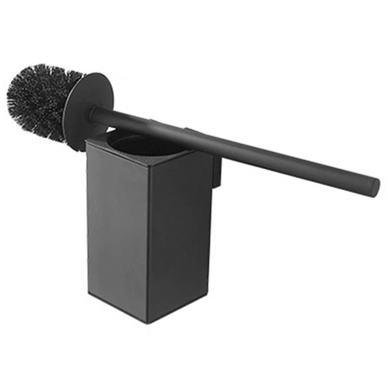 

3X Stainless Steel Toilet Brush Black Bathroom Cleaning Brush Holder With Toilet Brush Wall Mount
