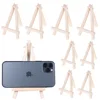 Mini Wooden Tripod Table Wood Easel Frame Triangle Phone Holder Office Meeting Number Name Card Stand Display Home Crafts Decor 1