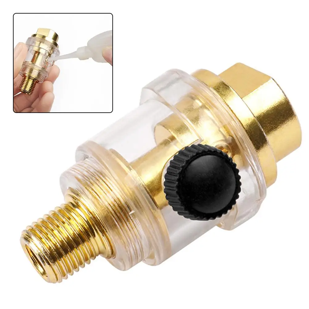 Mini Pneumatic Oil Injector Pneumatic Tools For Air Compressor Pipe Tool Iron -plated Oiler Lubricator Air Compressor Systems