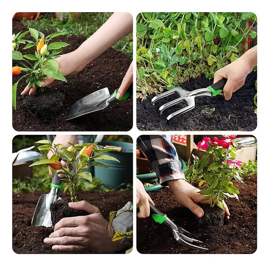 Pruning Shears Scissors Garden Tool Set Heavy Duty Aluminum Weeder Gardening Hand Tools Kit Transplanter Ergonomic Handle