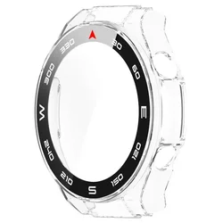 Transparent Full PC Protective Case with Tempered Glass (Transparent)