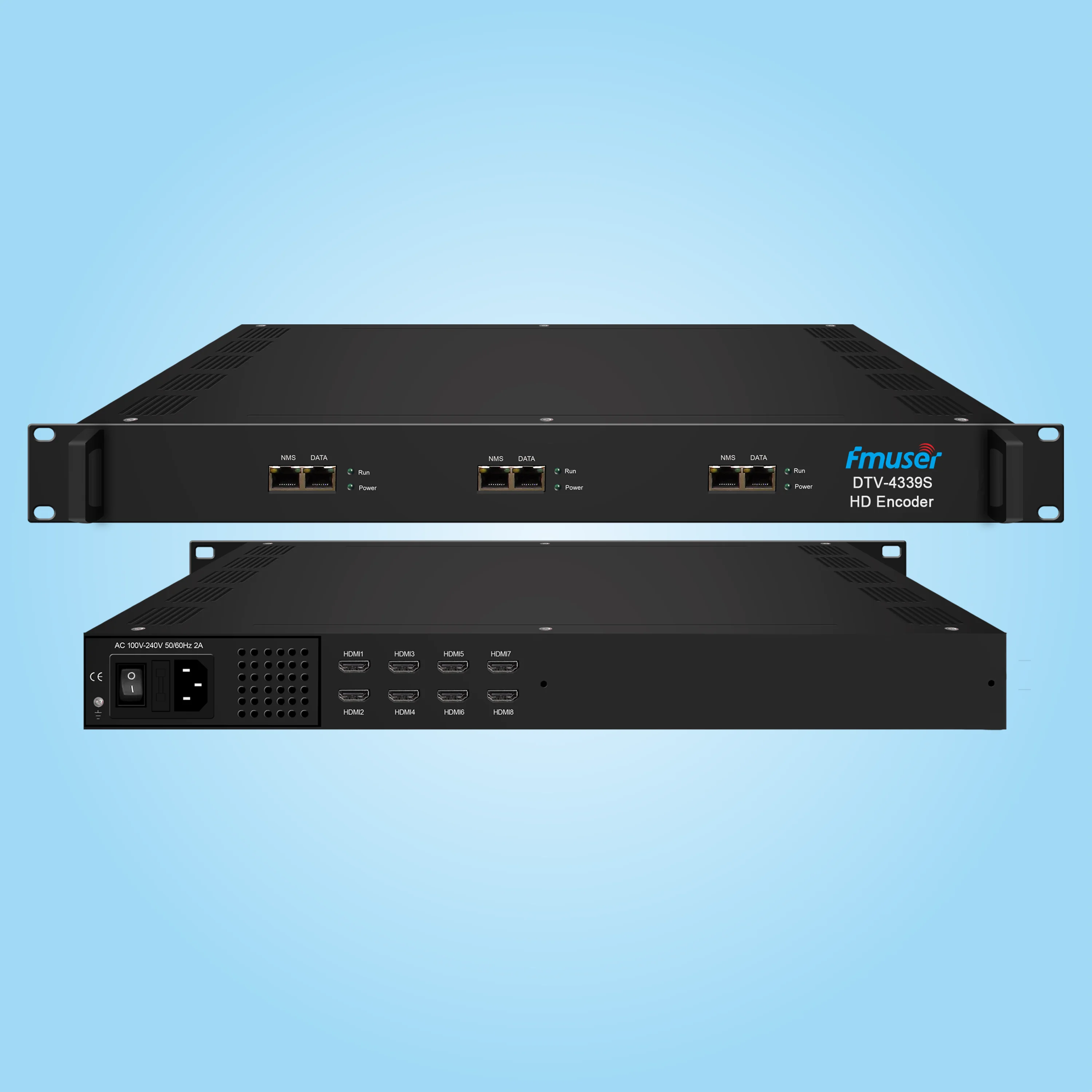 

FMUSER DTV-4339S-8/16/24 HD Mpeg4/H.264 в 1MPTS и 8SPTS энкодер