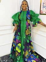 African Dresses for Women Elegant 2025 Muslim Summer Fashion Kaftan Abayas Boubou Robe Dashiki Ankara Print Outfit Evening Gown