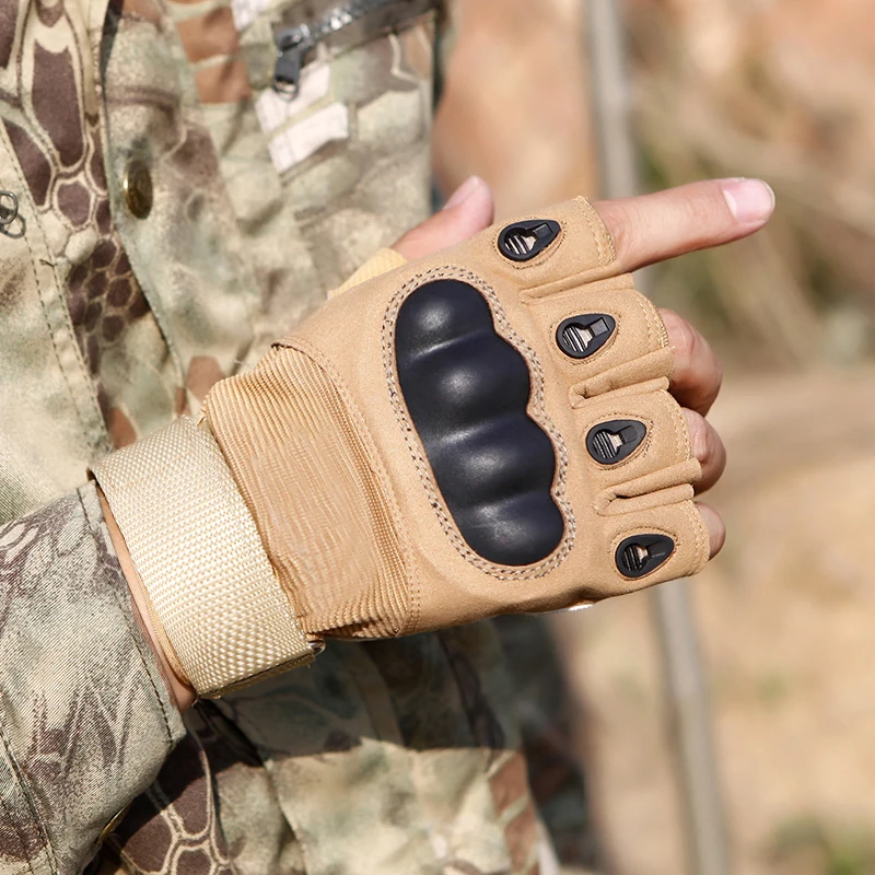 Military Half-Finger Tactical Gloves – Airsoft, Hunting, Cycling & Riding With Touchscreen Tips 2 thumbnail image