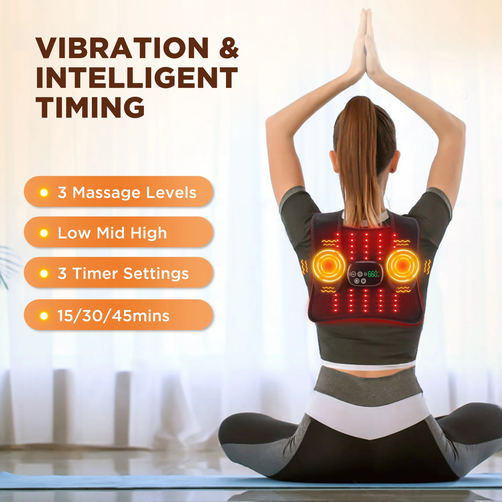 Electric Heating Waist Massager,Support Belt,Menstrual Period for Women Female Warmer Man Waist Relaxer Unisex