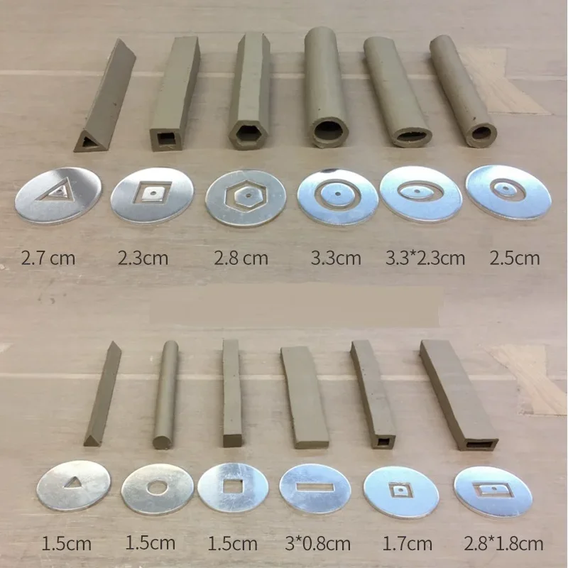Pottery Tools Hollow Mud Stick Extruder Set DIY12 Kinds of Soft Hollow Mud Stick Handheld Squeezing Gun Clay Modeling Tool