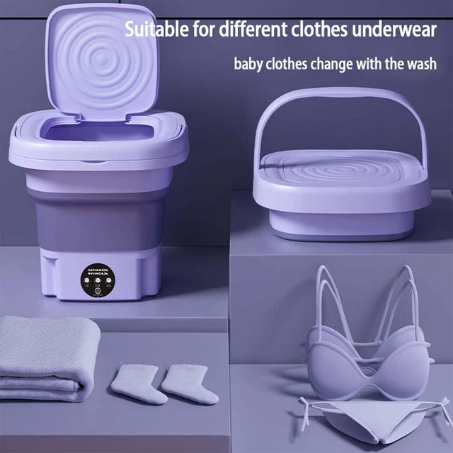 8L Washing Machine Foldable Portable Socks Underwear Panties Retractable  Household Washing Machine 3 Models With Spinning Dry - AliExpress