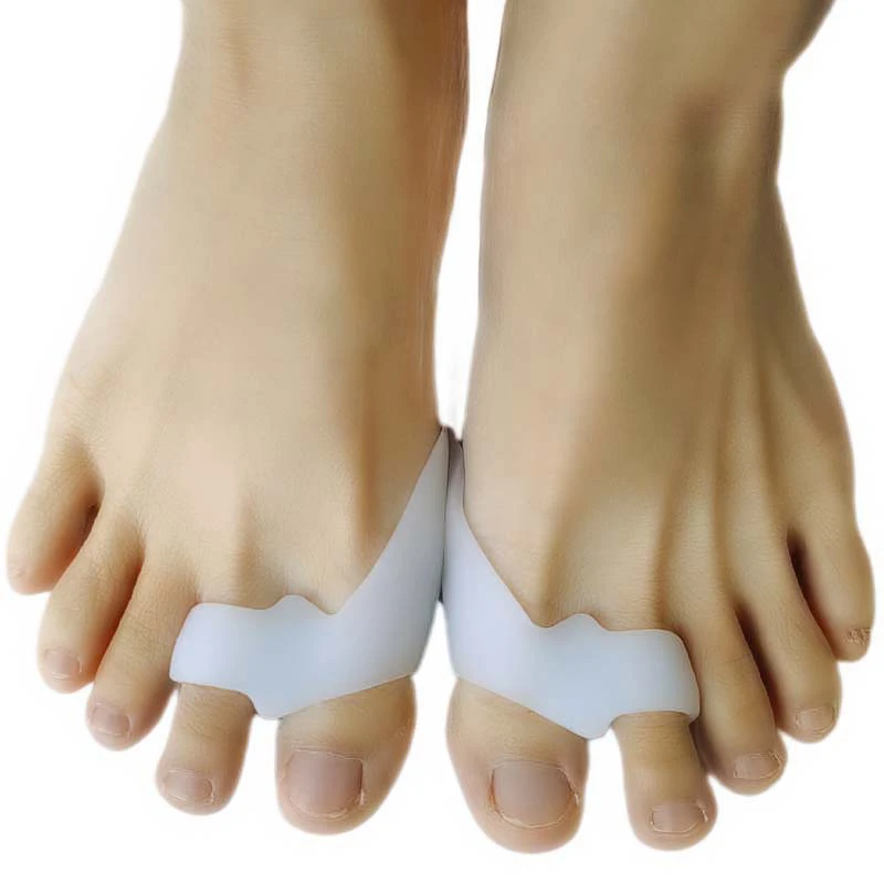 4Pairs Gel Silicone Orthopedic Hammer Toe Separators Foot Care Tools Hallux Valgus Guard Correction Straightener Protector