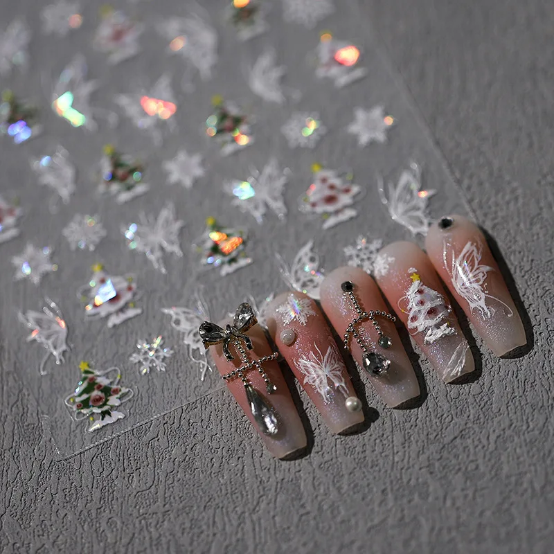 

[Meow.Sensei] Pro Stereo Nail Stickers Paper Butterfly Glue Nail Stickers Bronzing Series M-230