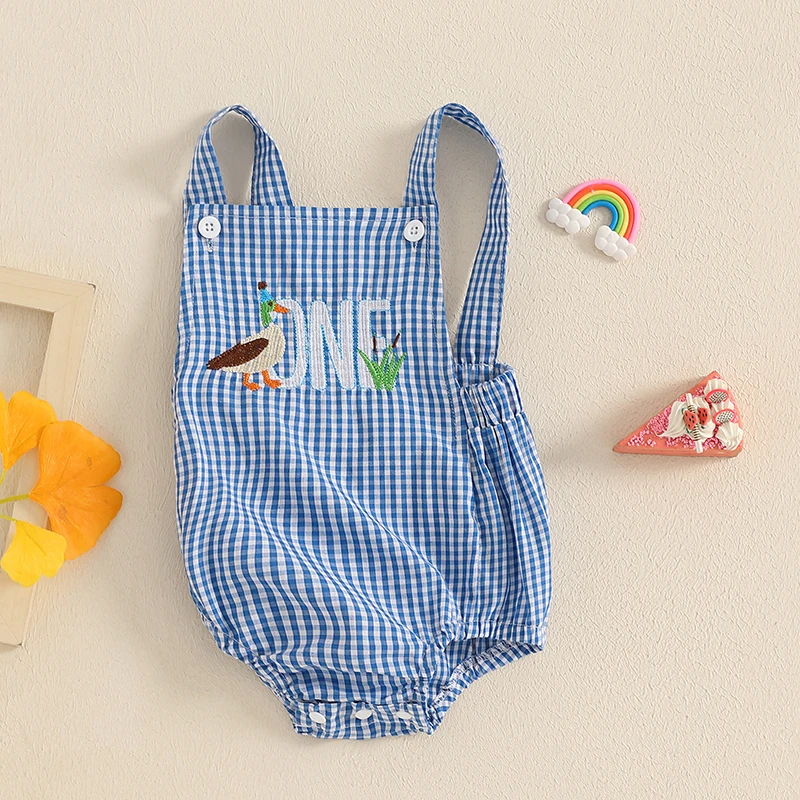 Duck themed birthday romper image 3