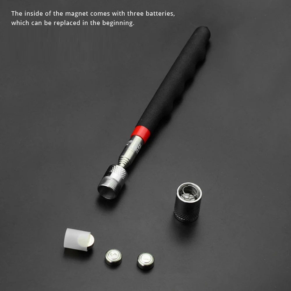 Portable Telescopic Magnetic Pen Metalworking Handy Tool Magnet Capacity for Picking Up Nut Bolt Extendable Pickup Rod Stick