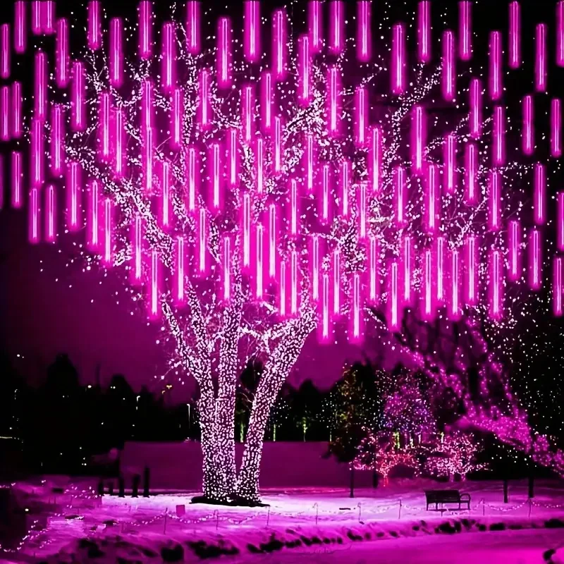 1/2/3/4Set Meteor Shower Rain LED Fairy String Light Festoon Street Garland Christmas Decoration for Home Outdoor New Year Decor