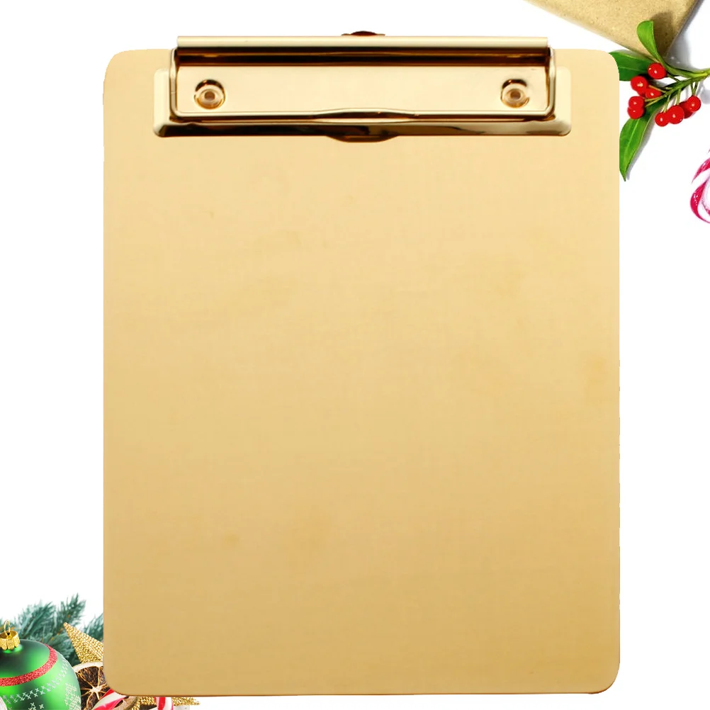 

Stainless Steel Document Holder Clip Board A4 Clip Board Paper Holder Memo Folders Board Portable