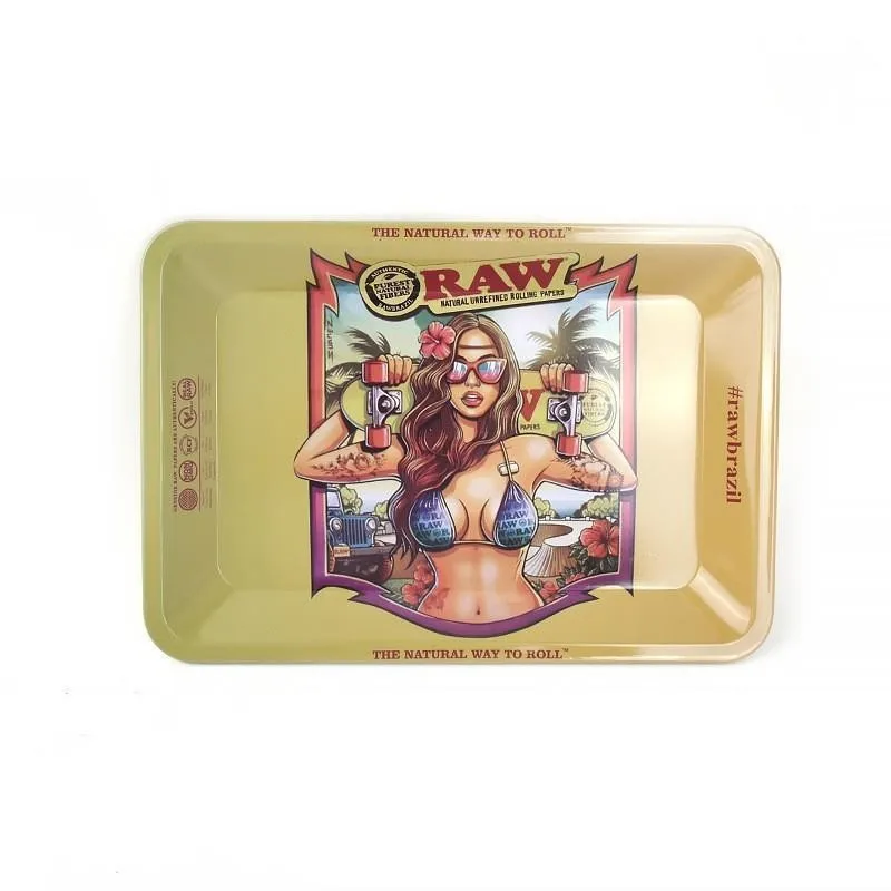 Metal Ashtray 18*12.5cm Tobacco Dry Herb Vape Rolling Tray Cigarette Smoking Tool Lighter Metal Ashtray