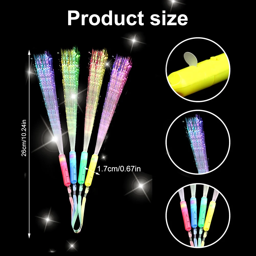 5Pcs/set Glow Stick Glow Fiber Stick Glow Stick LED Toy Party Night Light  Props Christmas Birthday Gift Wedding Party Gift - AliExpress