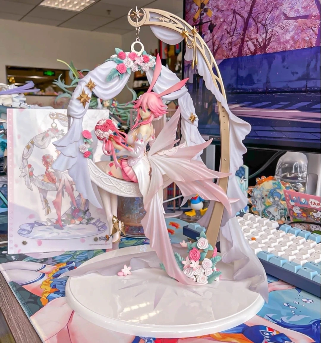 

Original:Honkai Impact 3 Yae Sakura Wedding Dress 38cm Pvc Action Figure Anime Figure Model Toy Figure Collection Doll Gift