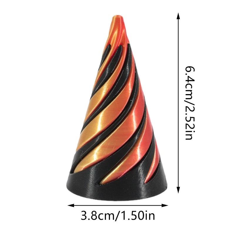3D Printed Toy 3D Decoration Mini Vortex Printed Spiral Conae Fidget Toy Impossible Pyramid
