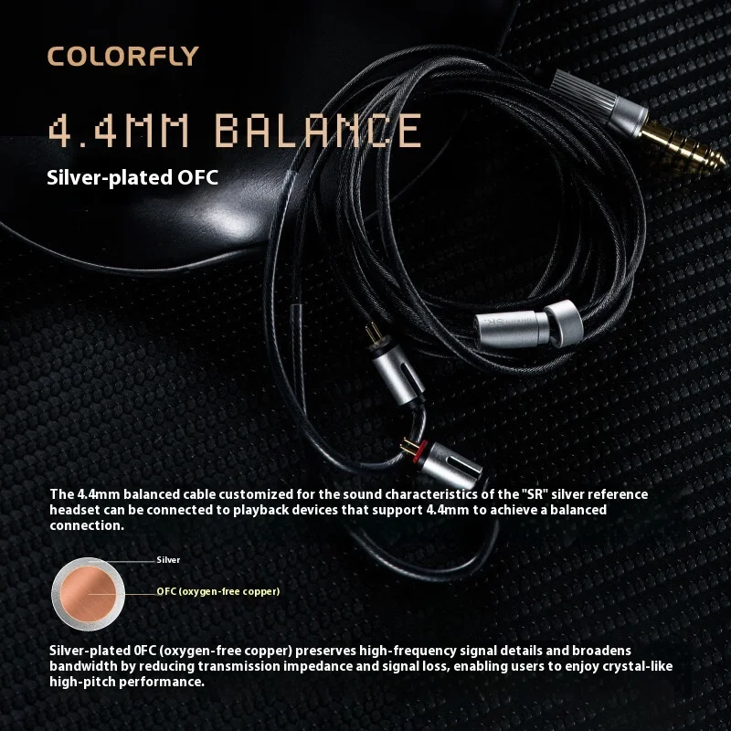 COLORFLY Silver Reference In Ear Earphones Three Unit Dynamic