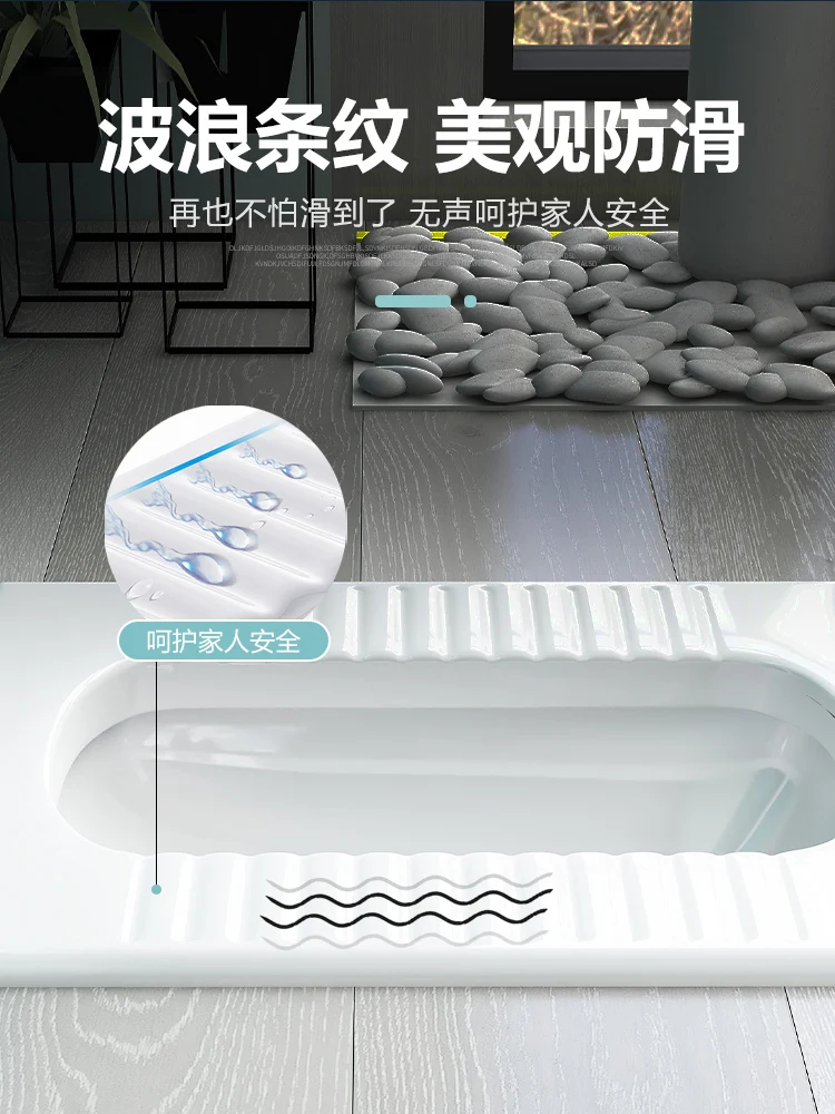 #Y Household Ceramic Squatting Pan Flushing Cistern Whole Set Potty Chair Style Toilet Toilet Deodorant Urinal 2