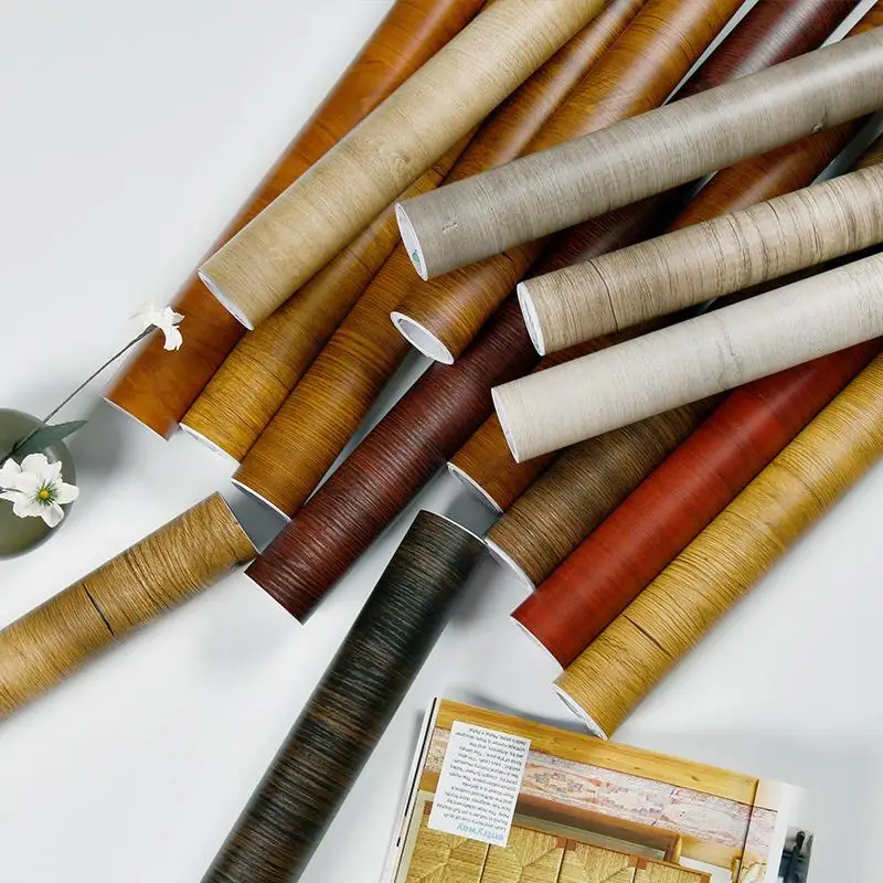 Pvc Self Adhesive Roll Wood Grain Adhesive Roll Furniture Wood