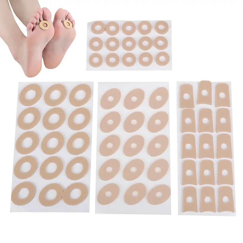 15PCS/Sheet Callus Cushions Shoes Heel Pad Foam Round Toe Foot Corn Bunion Protectors Pads 4 Types