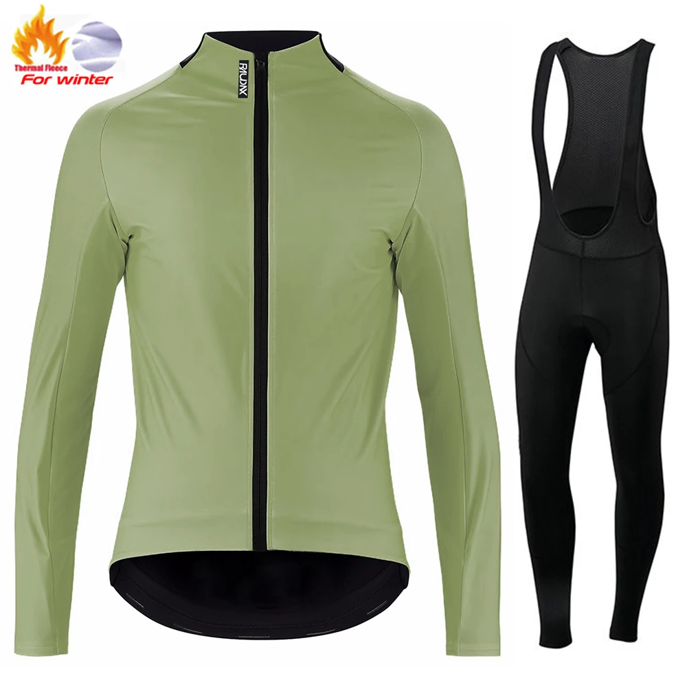Winter Racing Cycling Long Sleeves Jersey Set Warm Fleece Bike Triathlon Road Cycling Clothing cycling jersey