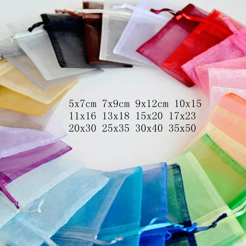 Jagowa 30 stuks organza zakje met trekkoord, mesh geschenkzakjes ster maan sieraden zakjes voor bruiloft verjaardagsfeestje festival 10 × 15 cm (goud