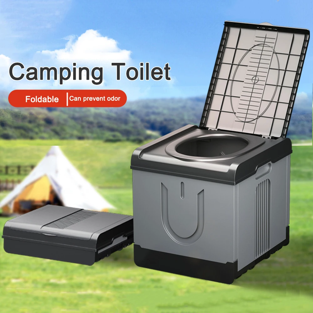 Description Picture 5 of itemPortable Foldable Toilet Seat Square 70L Trash Can Storage Box for Camping Self-driving Travel Car Travel Potty