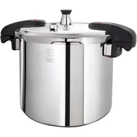 Buffalo 15 Quart Pressure Cooker Stainless Steel - Large Canning Pot with Lid for Home, Commercial Use - Easy to Clean 1