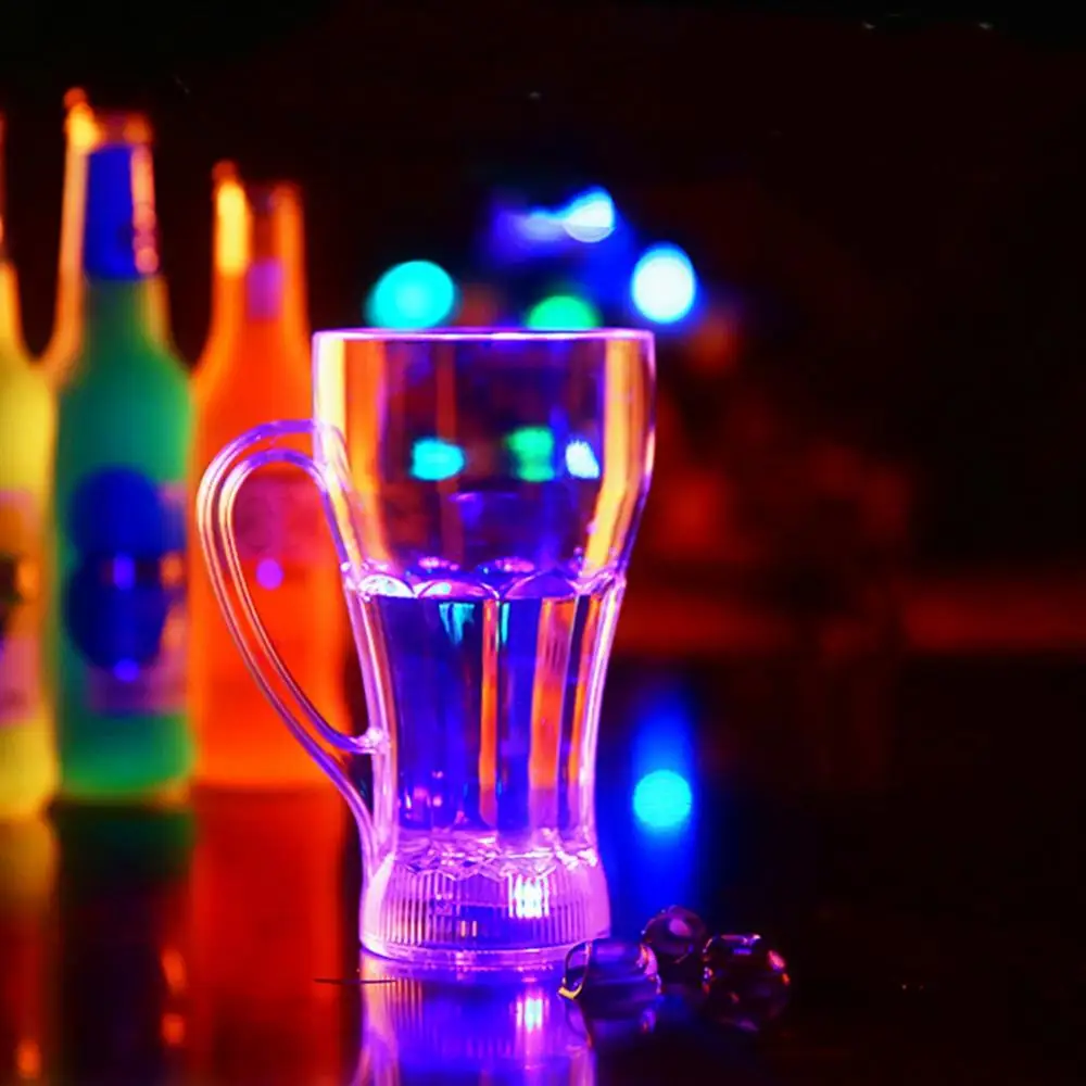 400-500ml LED Flashing Cup Acrylic Color Change Water Activated Light Up Beer Whisky Cup Mug Glowing Cup Club Bar Accessoires