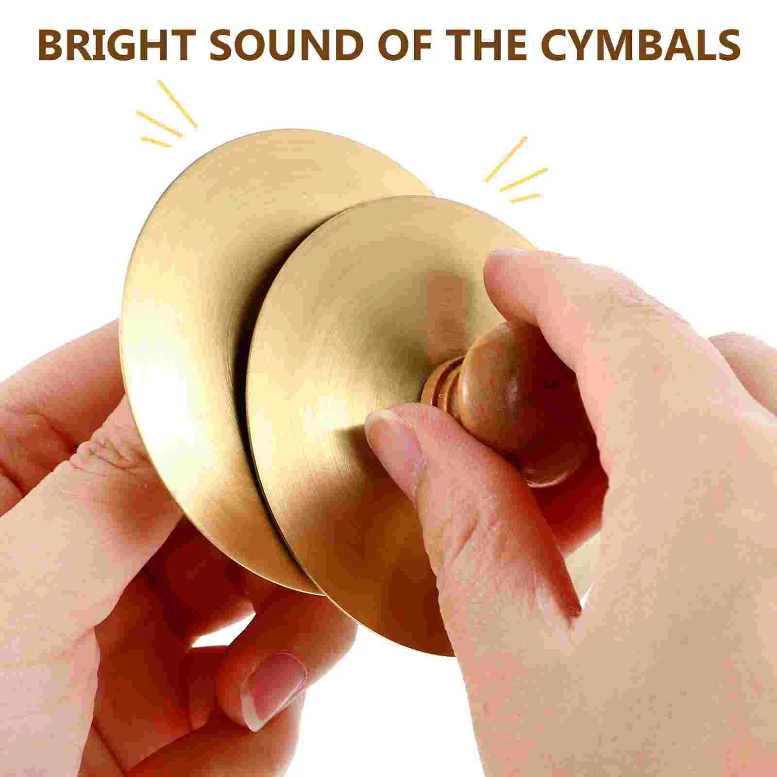 

2 Pairs Props Copper Cymbal Toddler Toys Finger Cymbals Musical Instrument