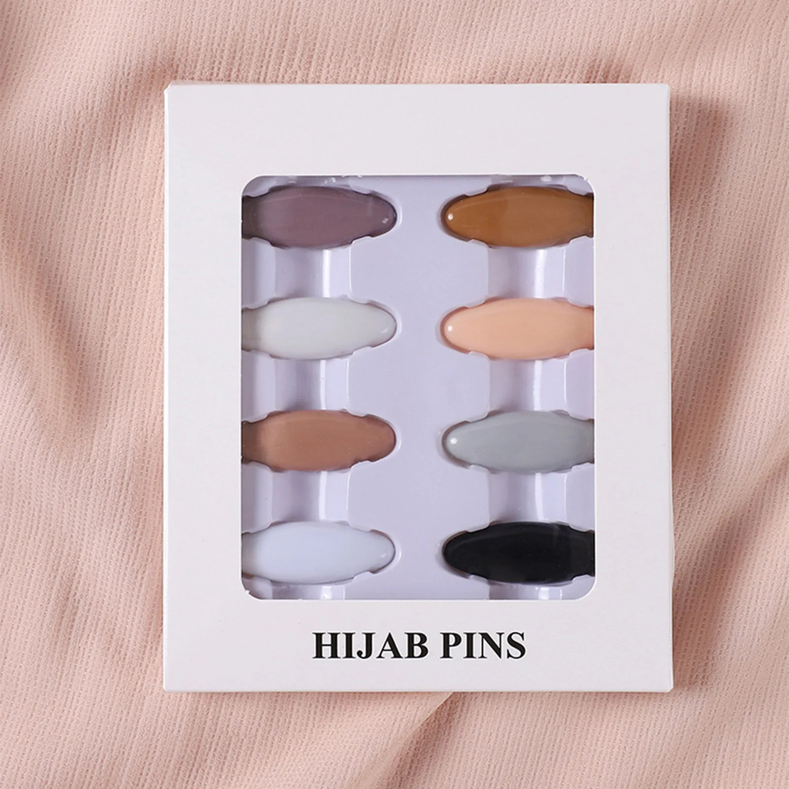 12 Pcs Oval Rhinestones Scarf Hijab Pins Safety Pin Plastic Girls