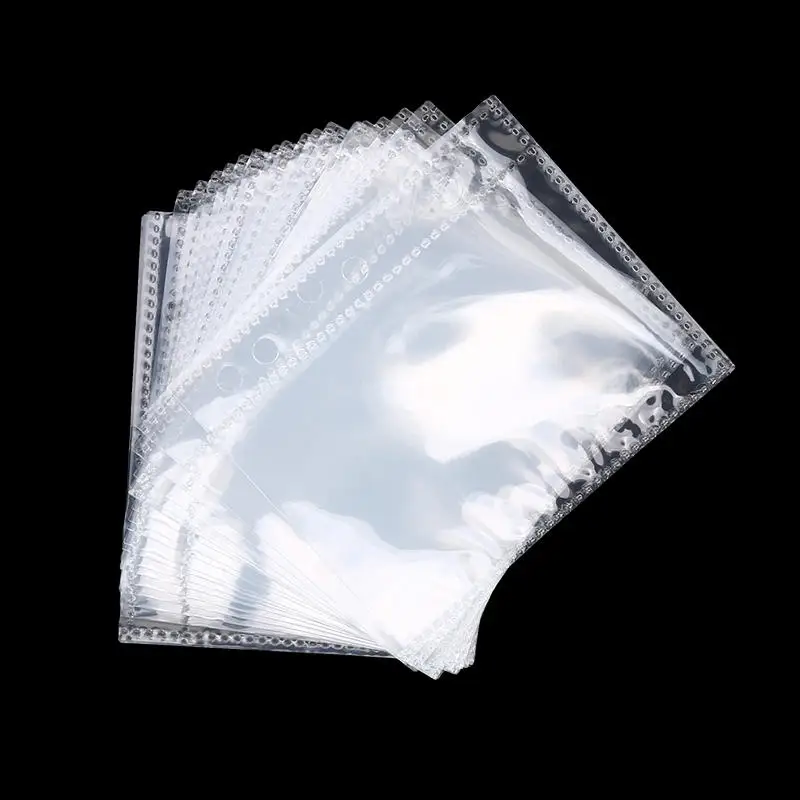 A8 3-hole PVC Loose Leaf Notebook Zipper Wrapped Edge Cover Handbook Album Idol Small Card Star-chasing Storage Book Case