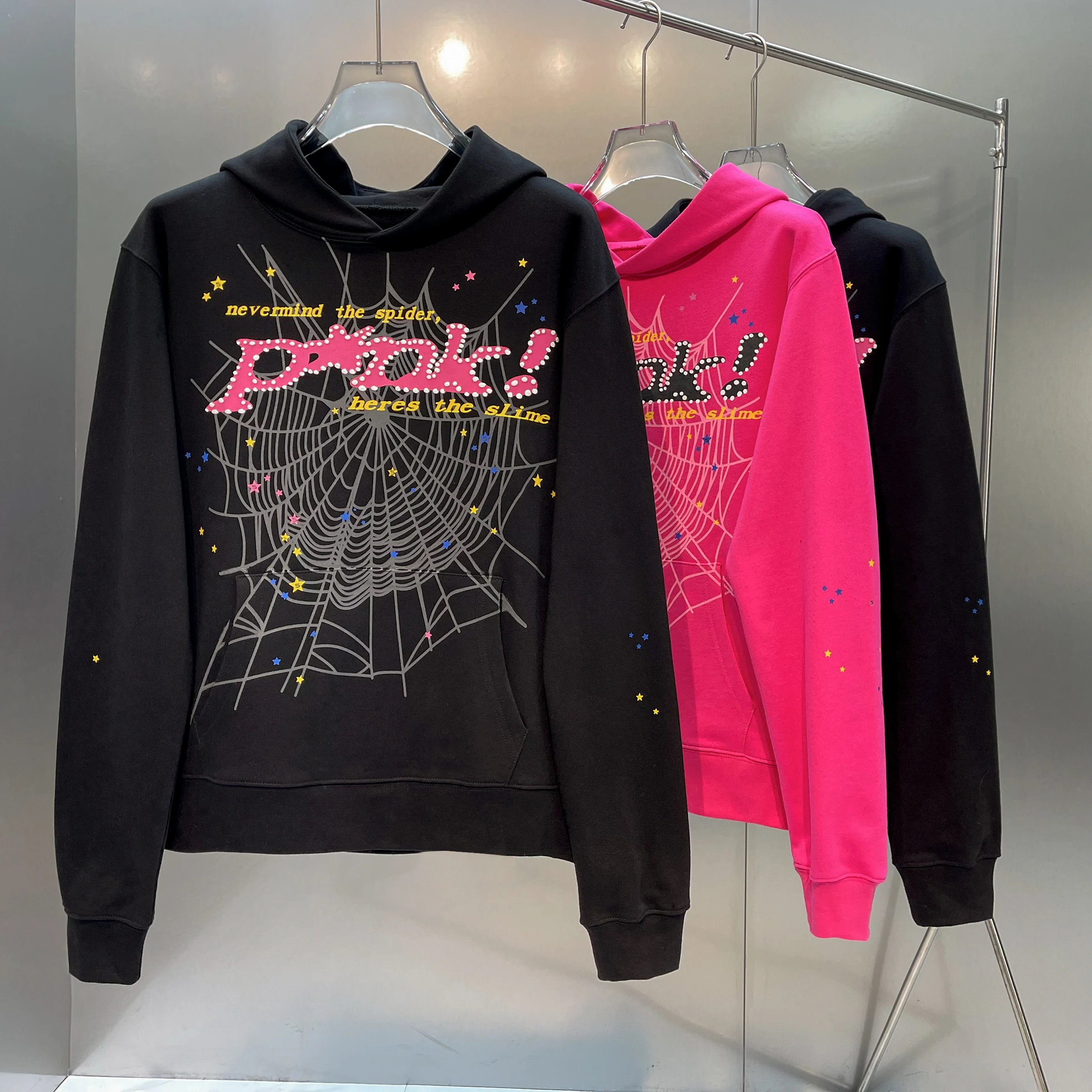 Pink Spider Hoodie Young Thug Pink Graphic Hoodie Men Young Thug Sp5der Hoodie Hoodies