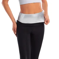 Women High Waist Sauna Pants Fitness Exercise Slimming Leggings Compression Sweat Shapewear Gym Workout Waist Trainer Trimmer 2