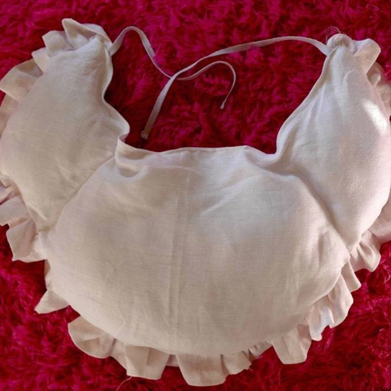 Oshhni Coussin D'Agitation Victorien Pour Jupe - Jupon Élizabethain Blanc Volants Rétro Cosplay Mariage Médiéval