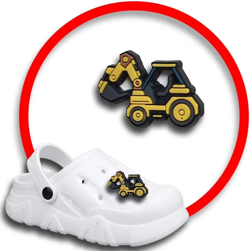 

Комплект булавок для Crocs, шармы, аксессуары для обуви, желтое украшение автомобиля, джинсы, женские сабо, пряжка, Детские сувениры, мужские значки, подарок для мальчика и девочки