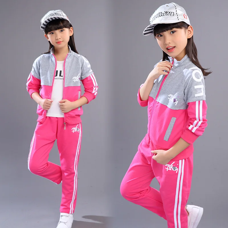 Girl Autumn Winter Sports Clothes Costume Outfit Suit Kids Tracksuit