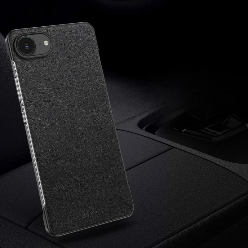 Ultra-Thin Frameless Leather Shockproof Phone Case - Hard Protective Back Cover & Bumper