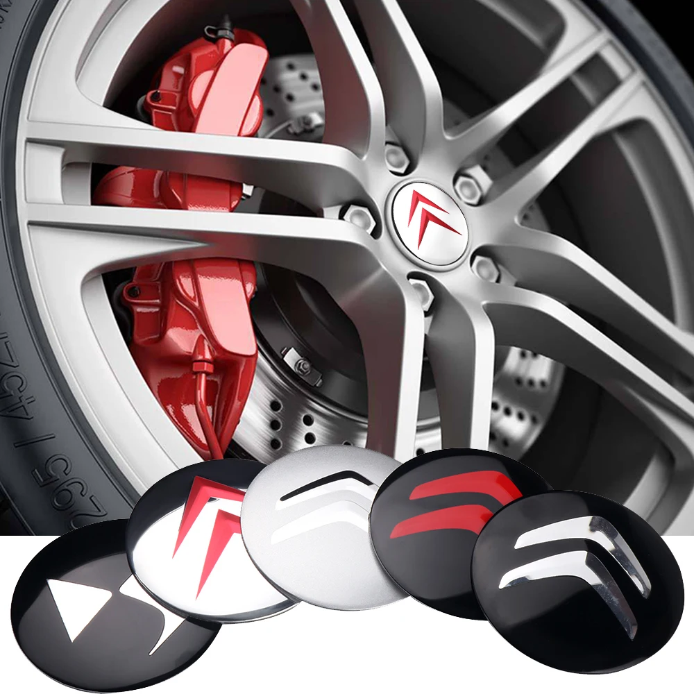 4Pcs Car Styling Decorazione Esterna Decalcomania Car Wheel Center Hub Caps Adesivi Per Citroen Ds C1 C2 C3 C4 C4L C5 C6 C8 Vts Saxo