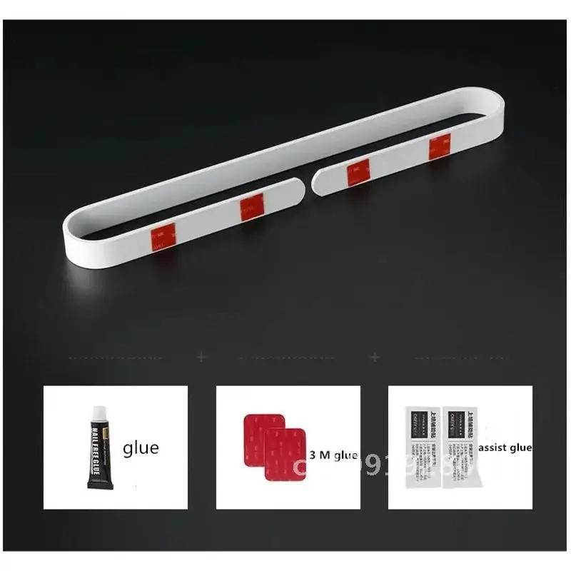 free Nail Solid Aluminum Black Towel Bar Single Black Matte Rack 30/40/50/60 Bathroom Towel Holder cm