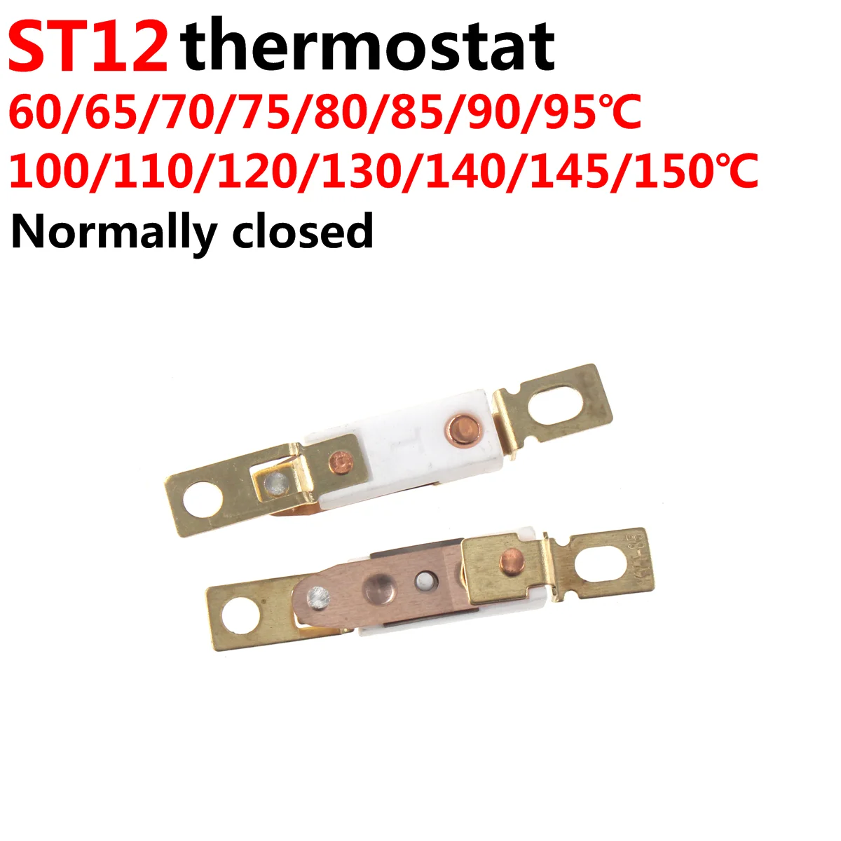20Pcs St-12 Asciugacapelli Interruttore Di Temperatura Del Termostato Normalmente Chiuso 65/70/75/80/85/90/95/100/105/110/115/120/125/130/135/140/14