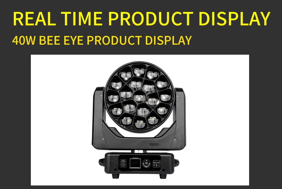 19x40W Bee Eyes RGBW 4in1 Zoom Wash Moving Head Light Led Wash Beam Moving Head