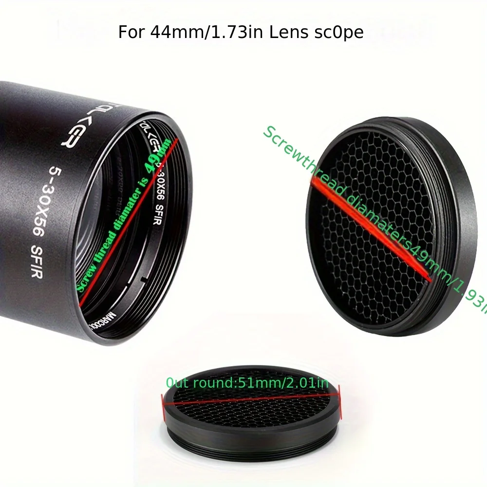 Marcool Air Gun KillFlash Ar15 44MM/50MM/56MM Hunting Equipment Optical Aim Sight Rifle Scope Sunshade Caps Honeycomb Mesh rifle scope mount