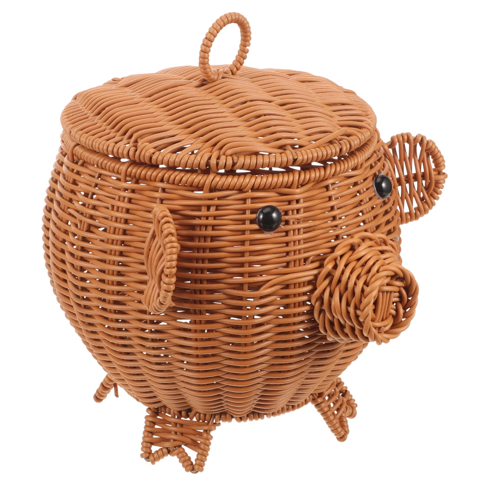 Conjunto 2 Cestas Metal Porcos Decorativas - Armazenamento Cozinha Banheiro