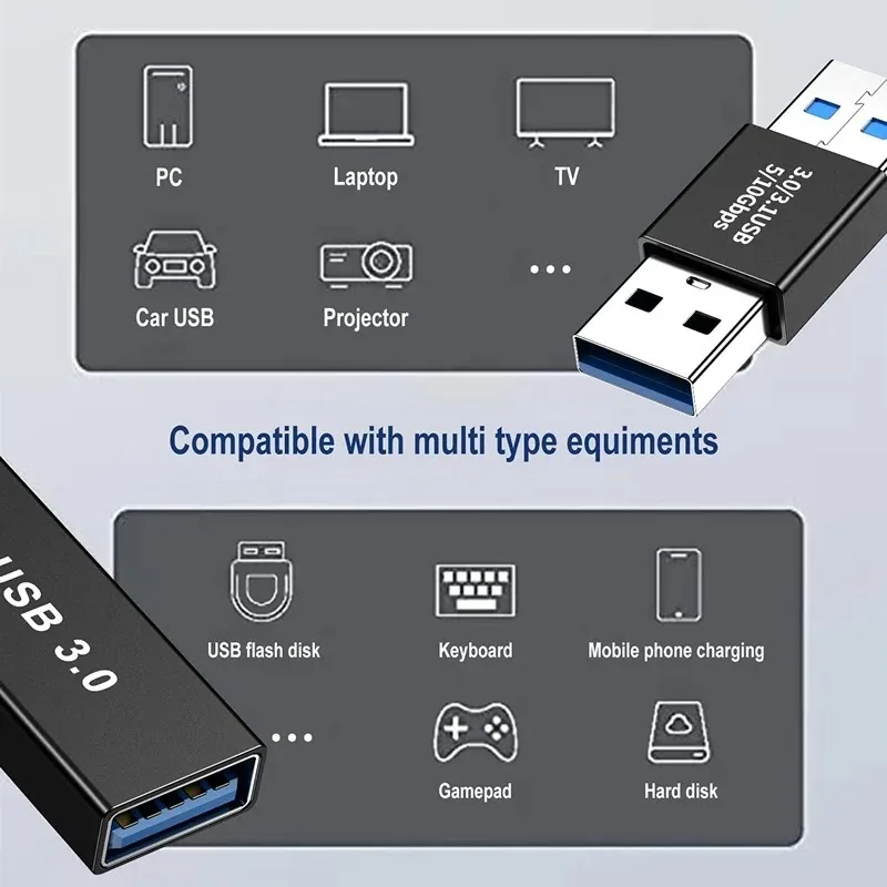 High-Speed USB-C to USB 3.0 OTG Adapter - 10Gbps Universal Converter for Enhanced Connectivity