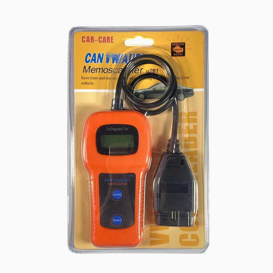 OBD II 2 CAN U281 Car Code Reader Scanner Memo Diagnostic Tool Memoscan Seat CAN-BUS OBD2 Diagnostic Scanner for AUDI VW Passat 5