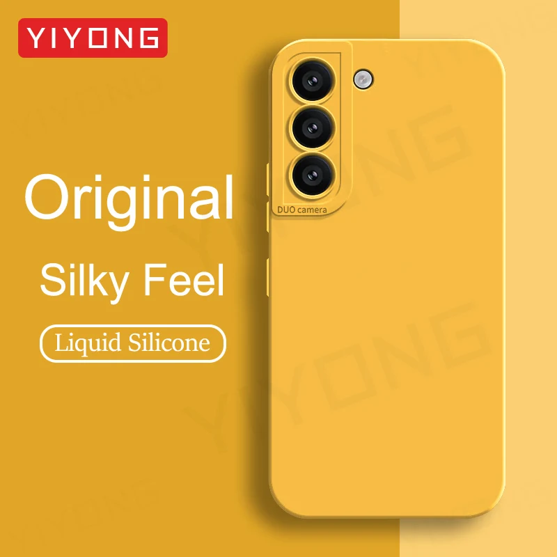 Elegant Square Liquid Silicone Soft Phone Case Cover